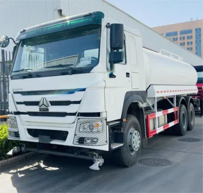 Chariot d'arrosage du véhicule 25 Cbm de camion-citerne d'eau de 400 HOWO à vendre marketing diesel fait sur commande d'acier inoxydable